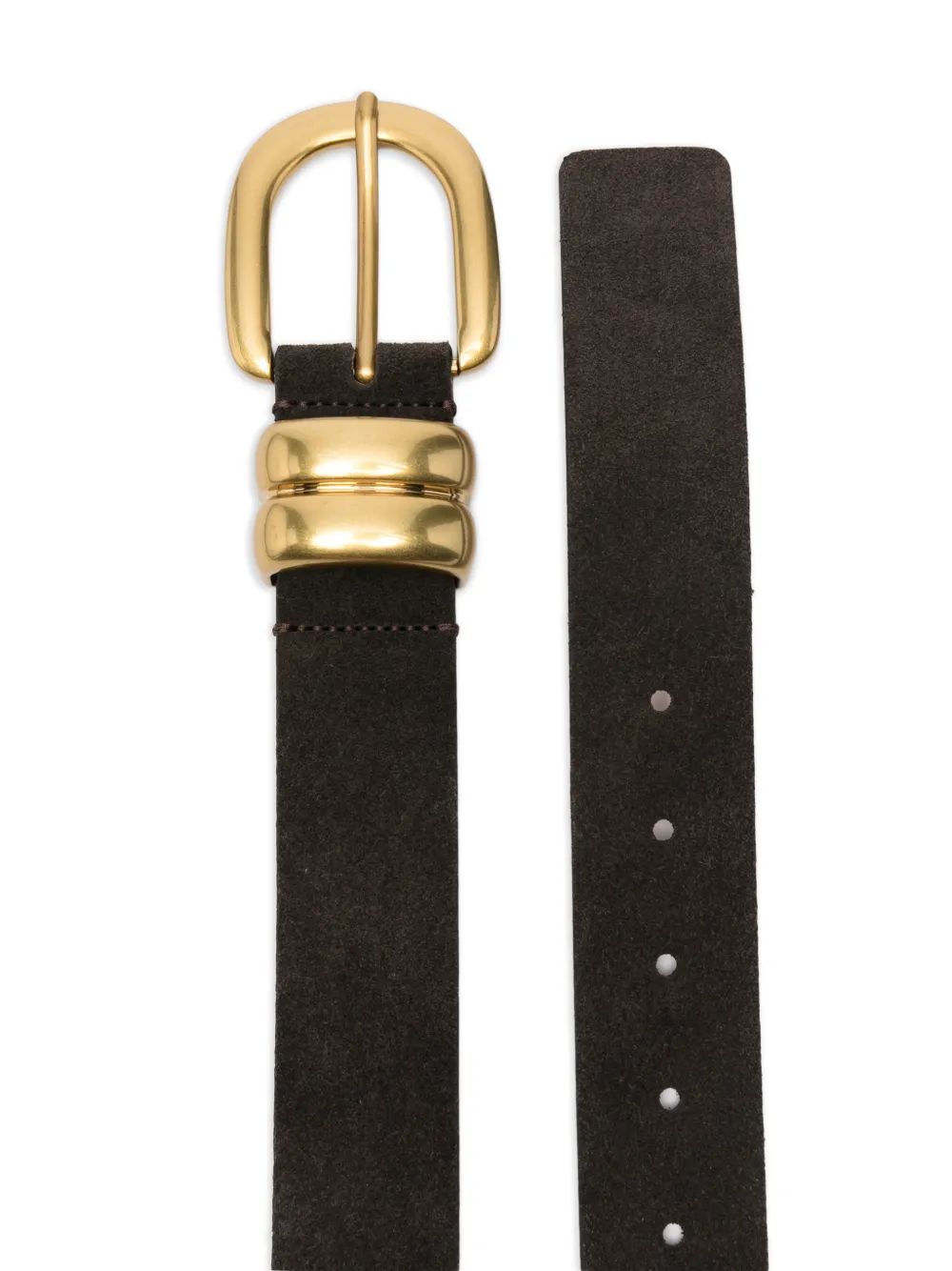 By Malene Birger Zoira Suede-buckle Belt In Brown