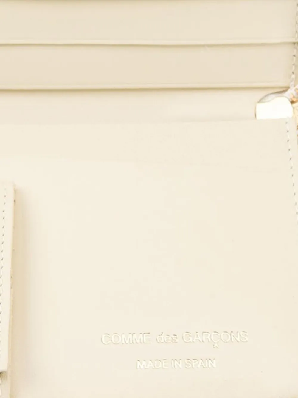 Comme Des Garçons Wallet Leren portemonnee Beige
