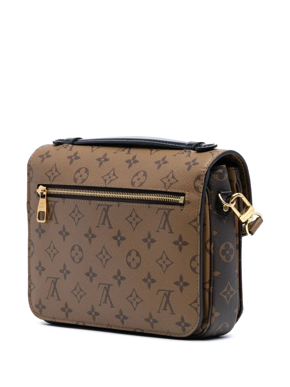 LOUIS VUITTON Pre-owned 2021-2025 Monogram Reverse Pochette Metis Satchel In Brown