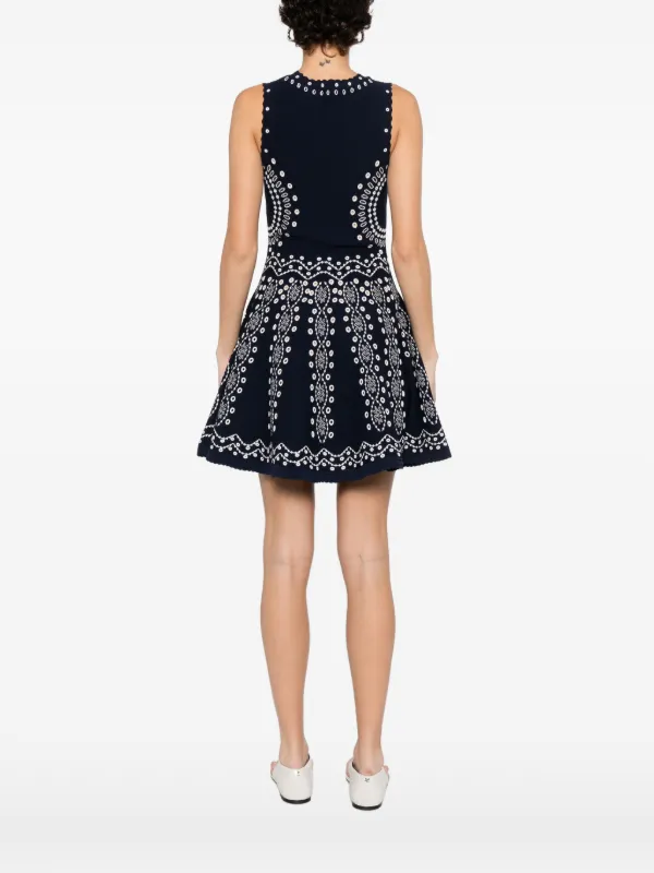 elasticated knit dress sandro Sandro Crystal-embellished Stretch-knit Mini Dress In Black