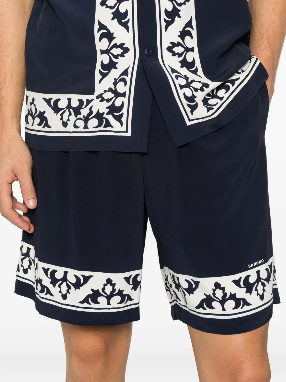 SANDRO Shorts met verborgen rits Blauw