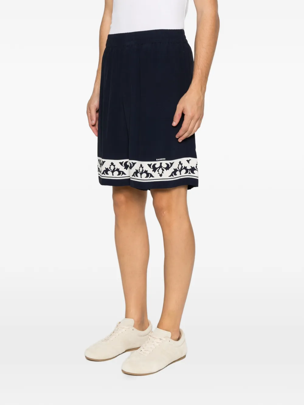 SANDRO Shorts met verborgen rits Blauw