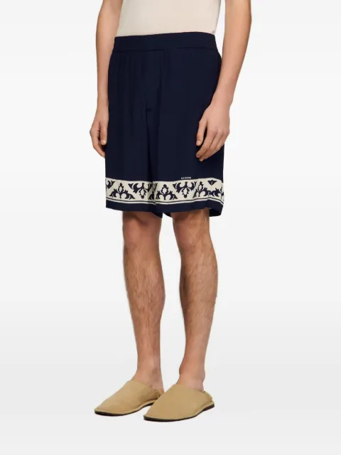 SANDRO contrast pattern flowy shorts