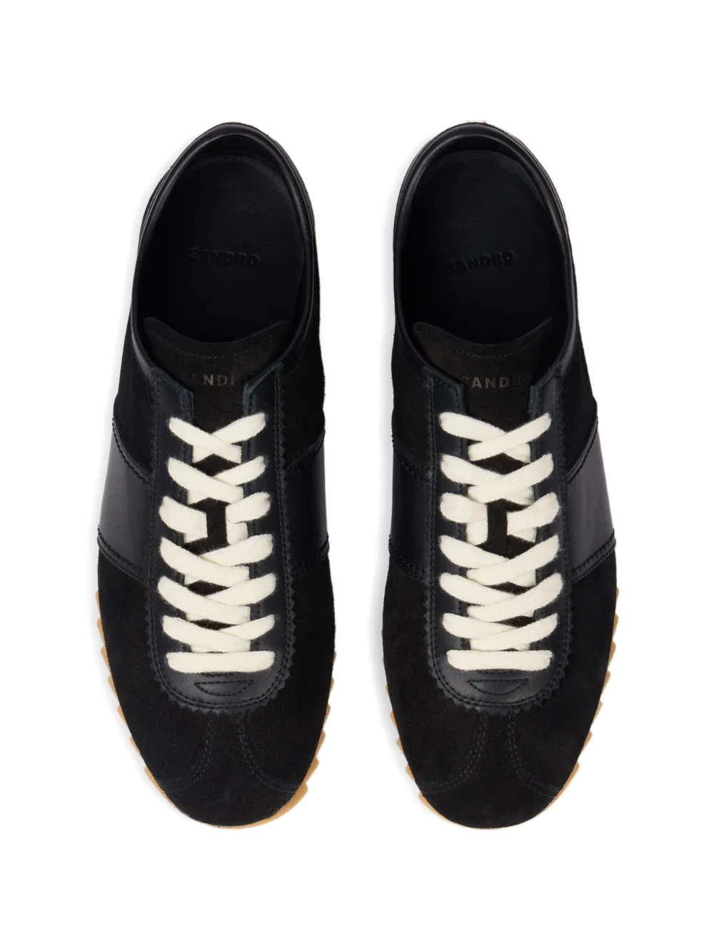 SANDRO Suède sneakers Zwart