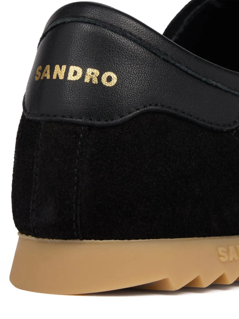 SANDRO Suède sneakers Zwart
