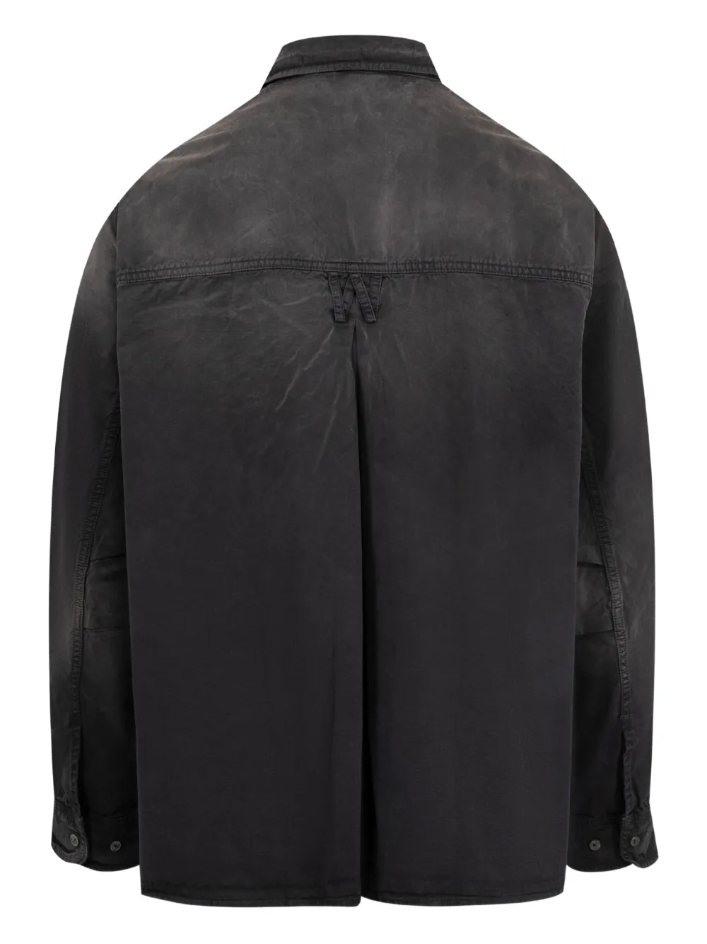 Willy Chavarria Corcoran LS overhemd met borstzak en lange mouwen - Zwart