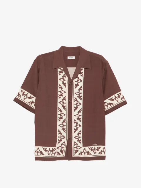 SANDRO loose-fit contrast print shirt