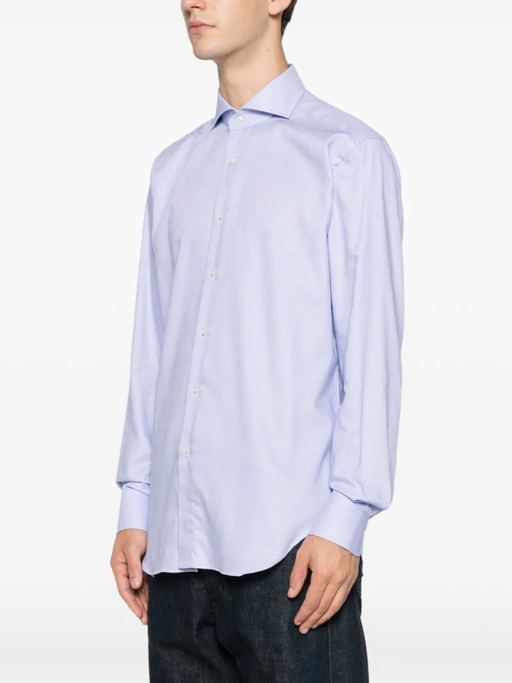 Dell'oglio Overhemd met knopen Blauw