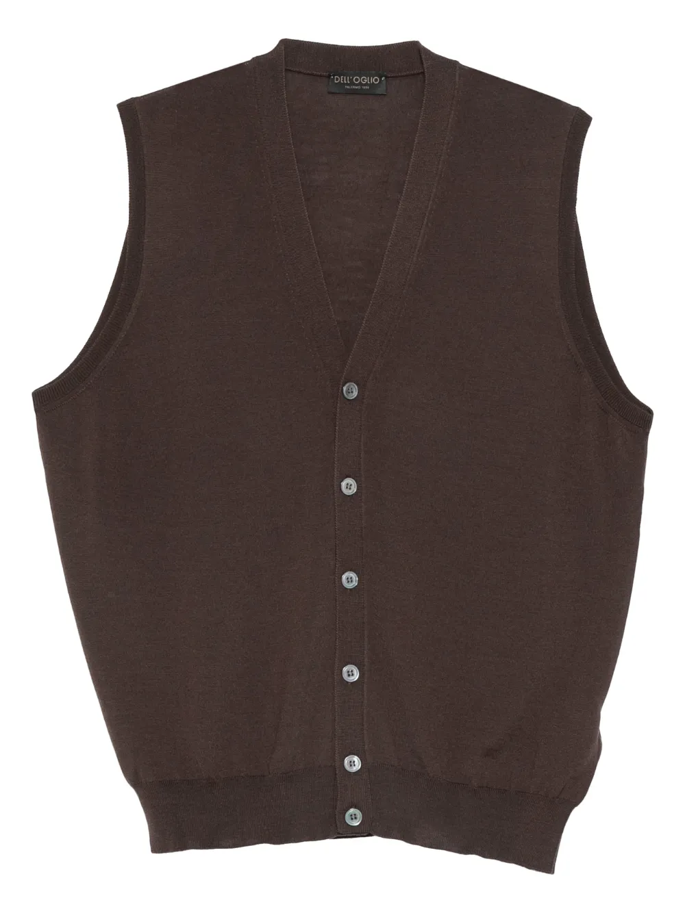 Dell'oglio button-fastening sleeveless cardigan | Brown | Image 1