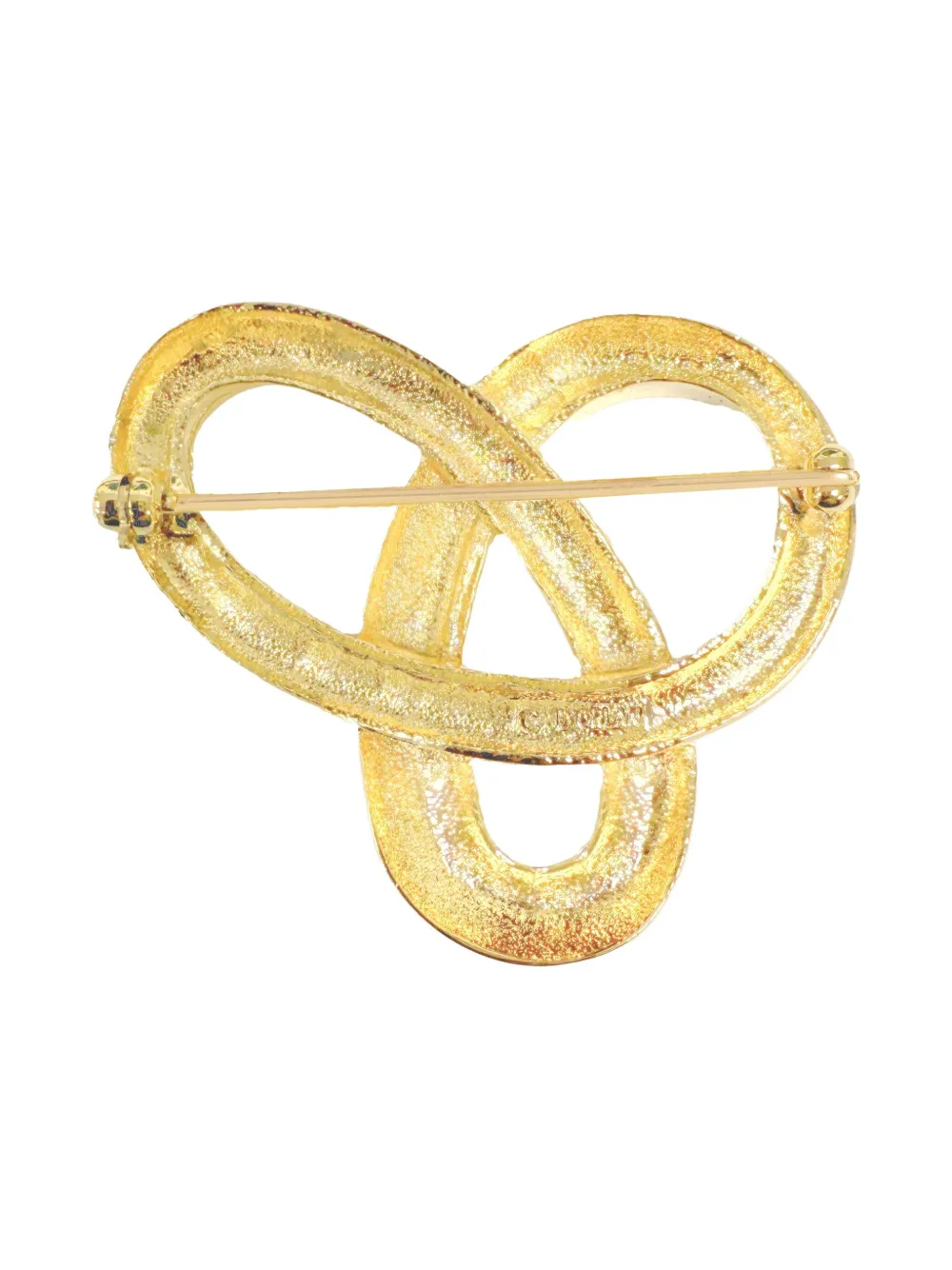 Pre-owned D'orlan Vintage 1980s Celtic-knot Brooch In Gold