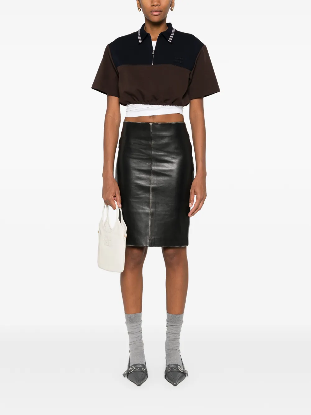 Miu Miu half-zip short-sleeve polo top | Polo Tops | Image 2