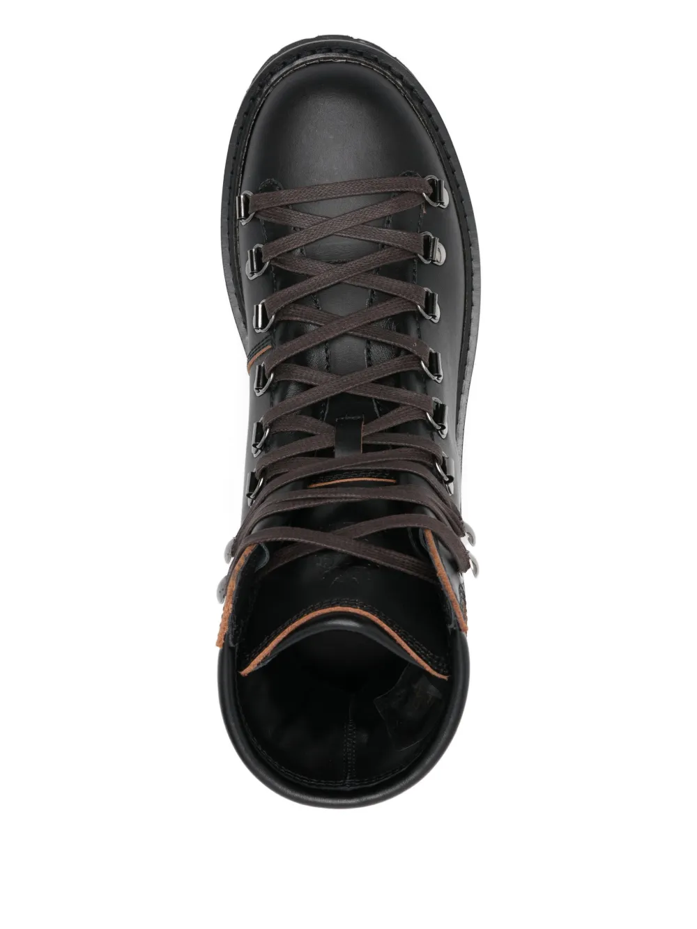 Bally 35mm lace-up lug-sole combat boots Zwart