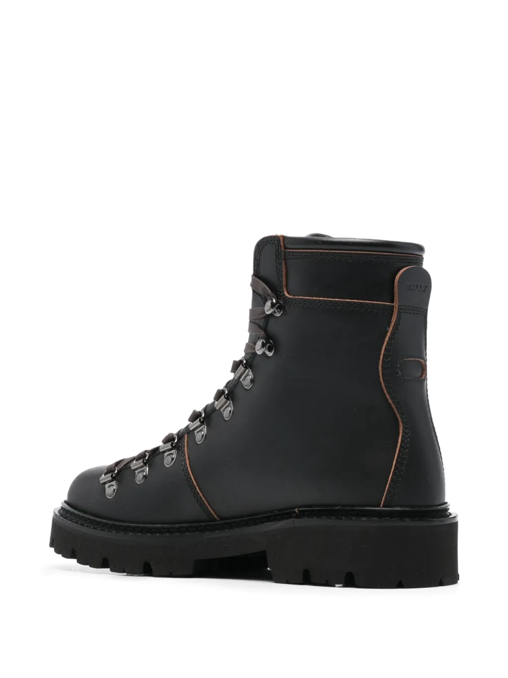 Bally 35mm lace-up lug-sole combat boots Zwart