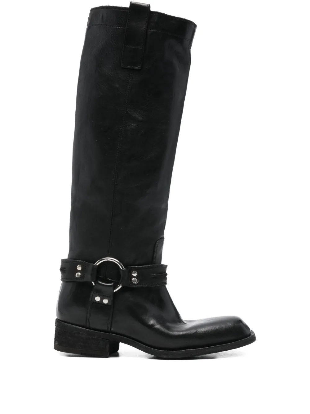 Fauzian Jeunesse 35mm O-ring biker boots - ブラック Fauzian Jeunesse 35mm O-ring biker boots - ブラック