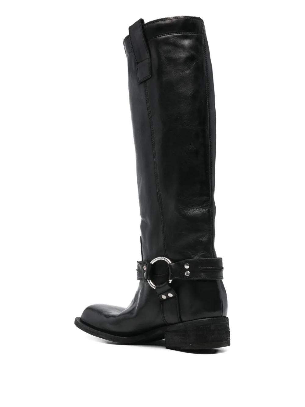 Fauzian Jeunesse 35mm O-ring Biker Boots In Black