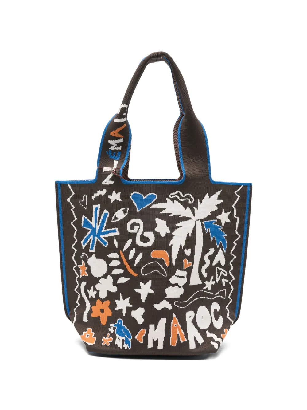 ALEMAIS Maroc graphic-print tote bag - Marrone