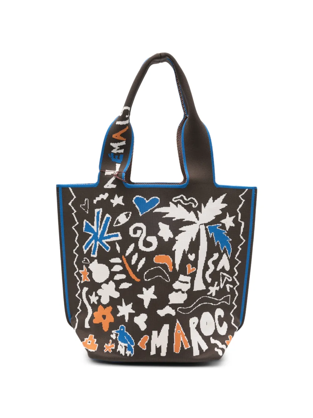 ALEMAIS Maroc graphic-print tote bag - Marrone