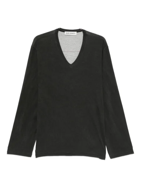 OUR LEGACY Gorge V-neck long-sleeve T-shirt