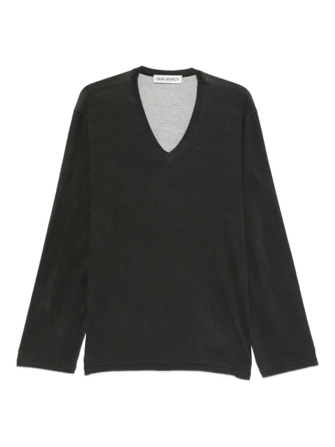 OUR LEGACY Gorge V-neck long-sleeve T-shirt