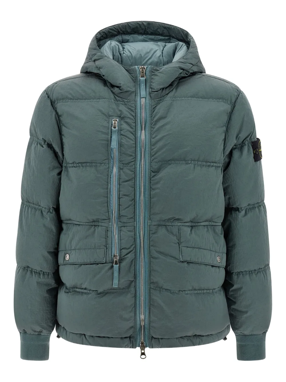 Stone Island hooded padded coat - グリーン Stone Island hooded padded coat - グリーン