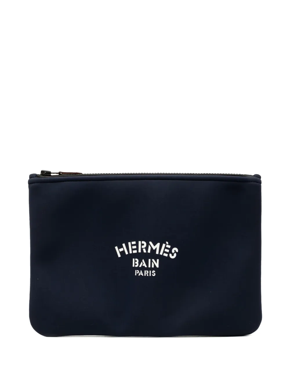 Pre-owned Hermes 2020-2025 Medium Polyamide And Elastane Neobain Case Pouch In Blue