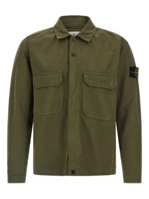 Stone Island patch-pockets Badge Shirt | Neutrals | FARFETCH