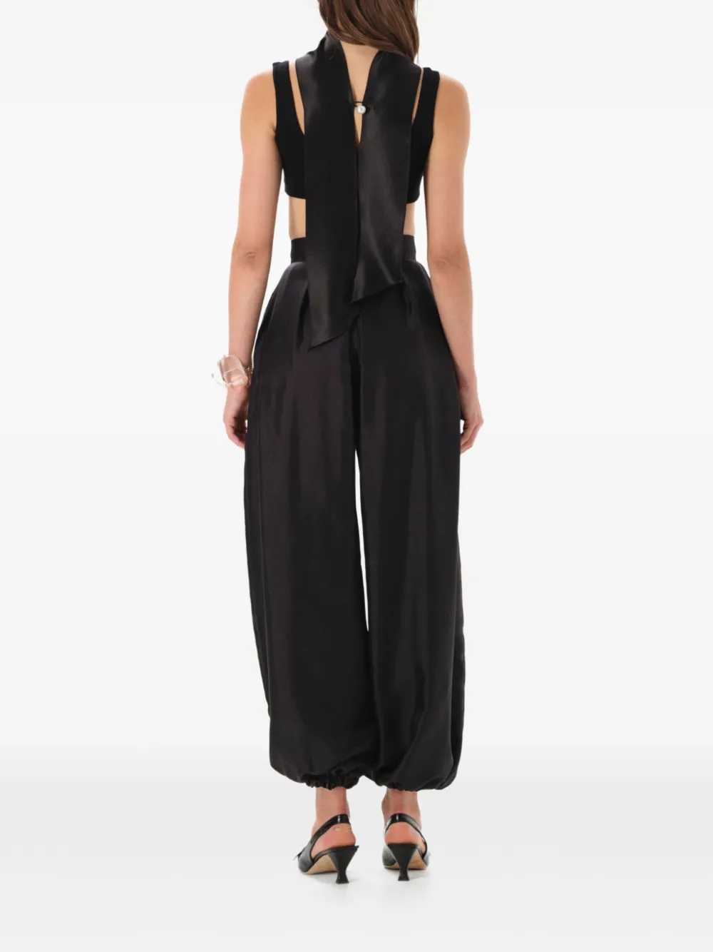  Manurí Bazar Pleated Trousers - Black 