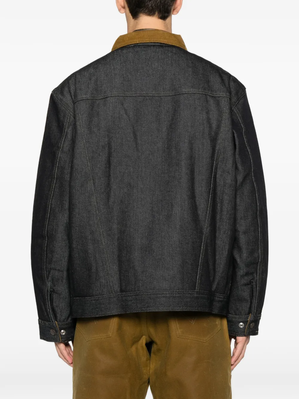 Filson X Wrangler Work Corduroy-collar Denim Jacket In Black