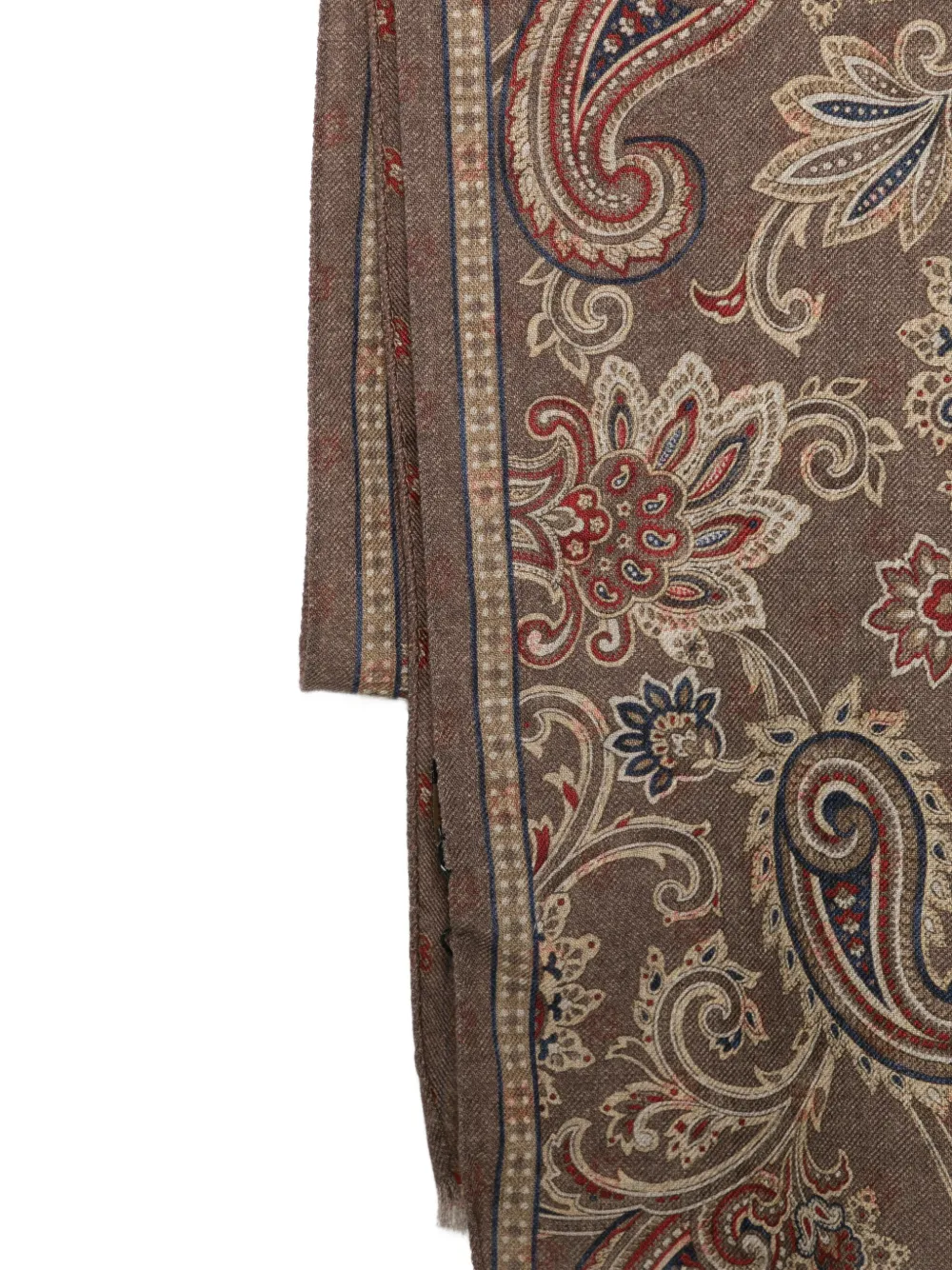 Dell'oglio Sjaal met paisley-print - Bruin