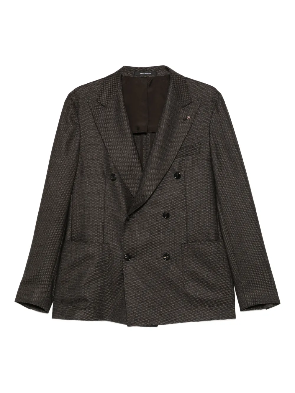 Tagliatore douuble-breasted patch-pocket blazer - Marrone