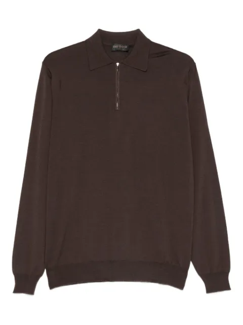 Dell'oglio half-zip knitted polo shirt