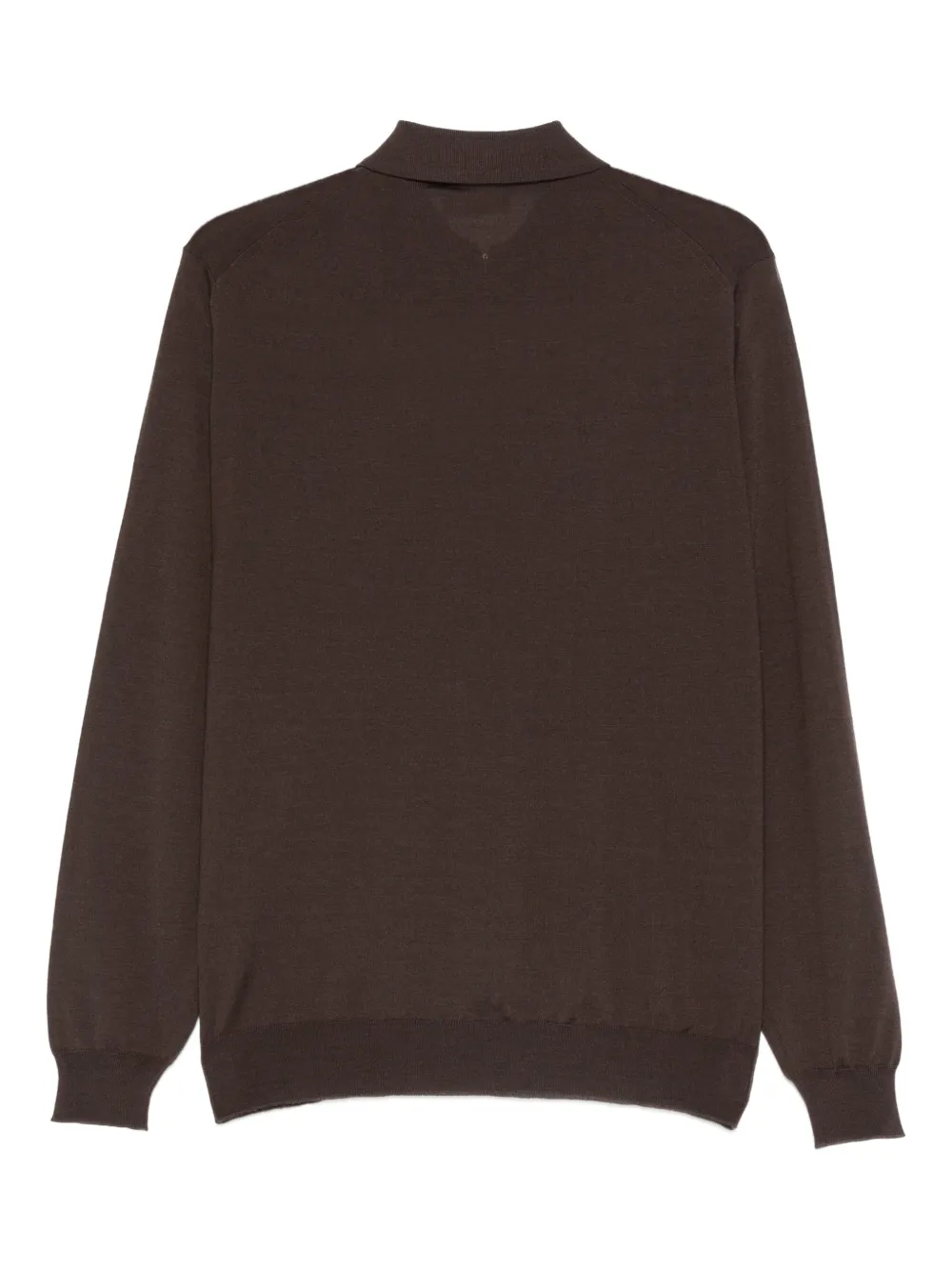 Dell'oglio Poloshirt met halve rits - Bruin