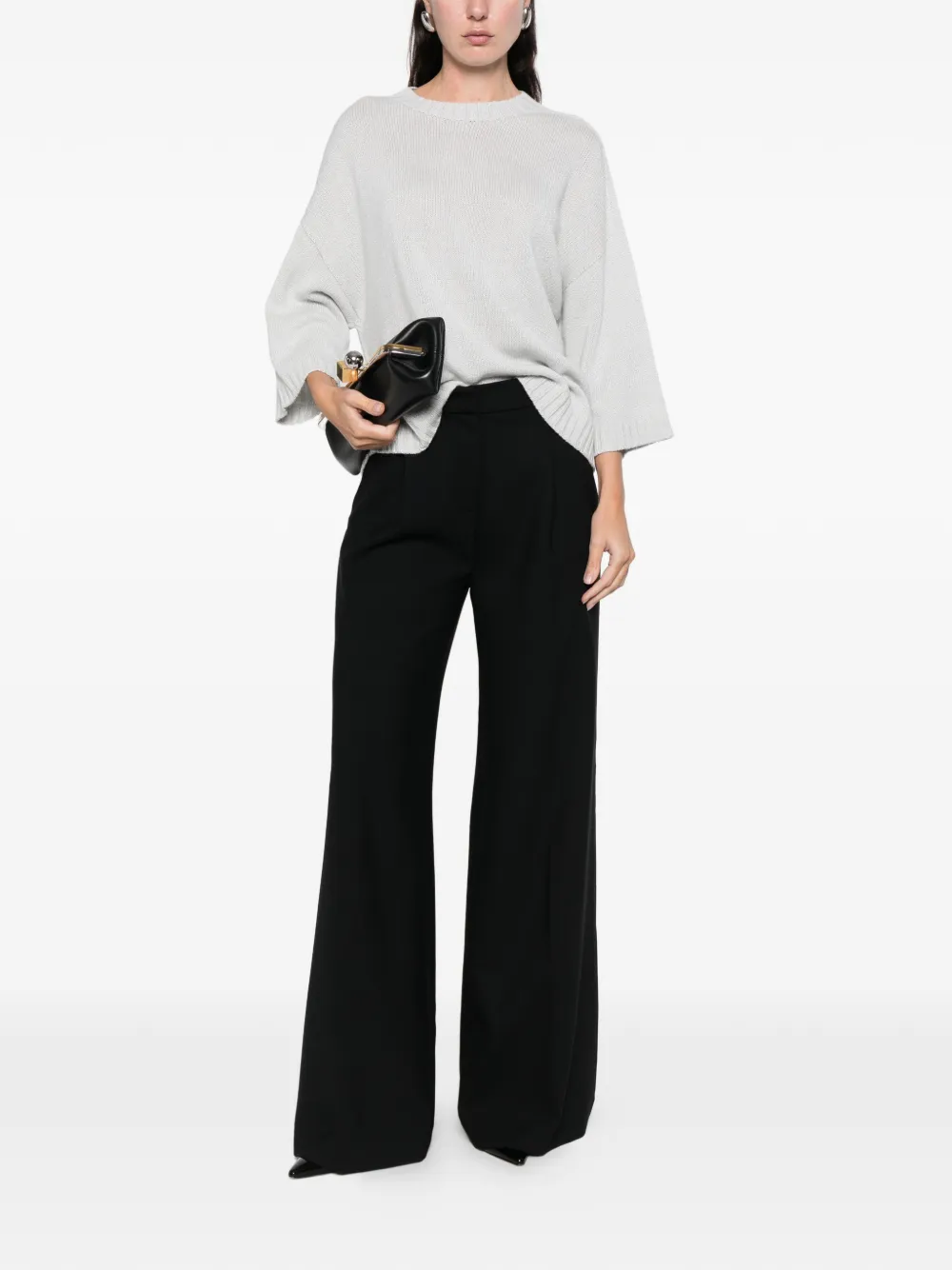 Fabiana Filippi ^ gebreide top - Grijs