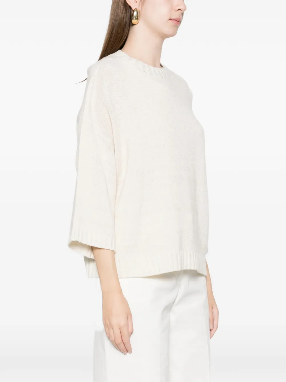 Fabiana Filippi Wool Blend Sweater In White