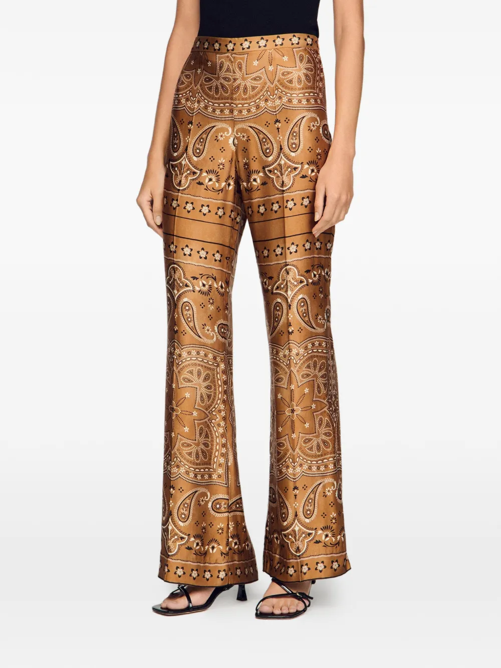SANDRO Broek met Bandana-print Bruin