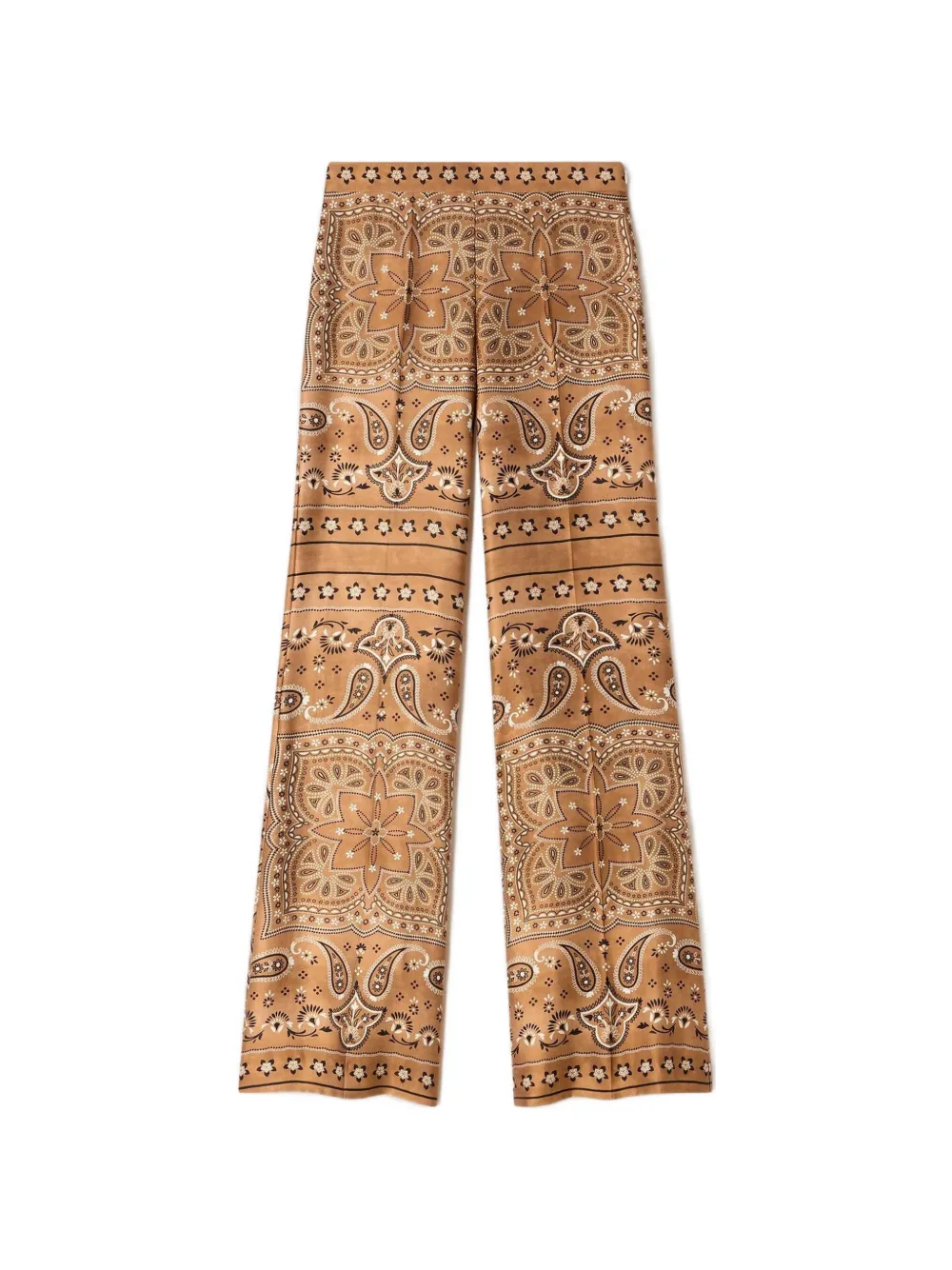 SANDRO Pantaloni a palazzo con stampa paisley - Marrone