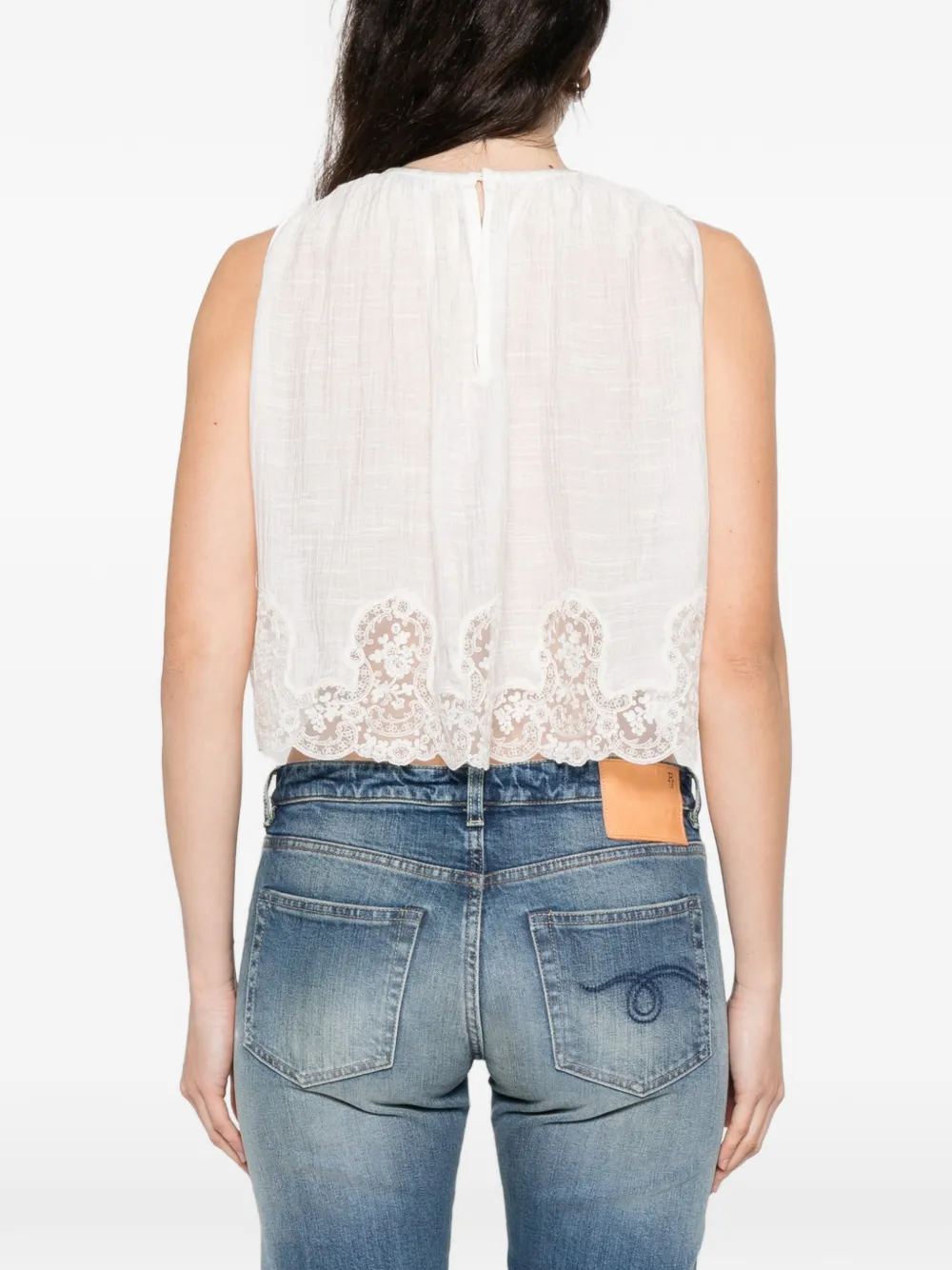 Lace-Hem Blouse