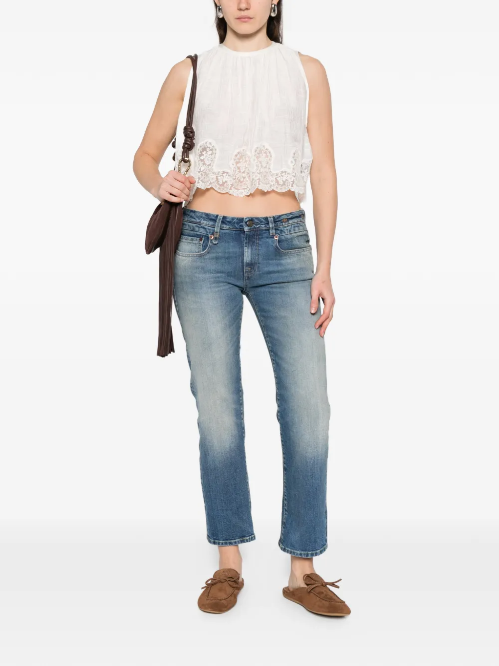 Lace-Hem Blouse