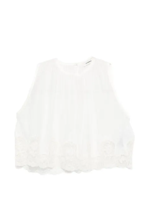 SANDRO lace-hem blouse