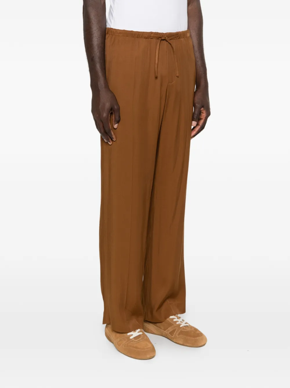 Sandro Drawstring Wide-leg Trousers - Brown 