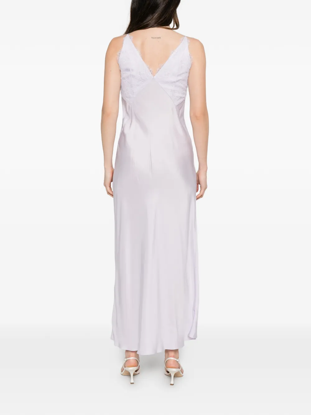 SANDRO Maxi-jurk met kant Paars