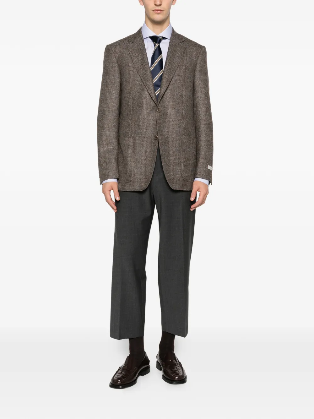 Dell'oglio Gestreept overhemd - Blauw