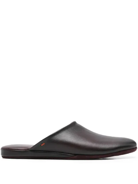 Santoni slippers slip-on con puntera redonda