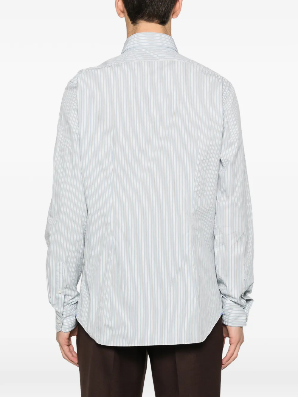 Dell'oglio Striped Buttoned Shirt In Blue