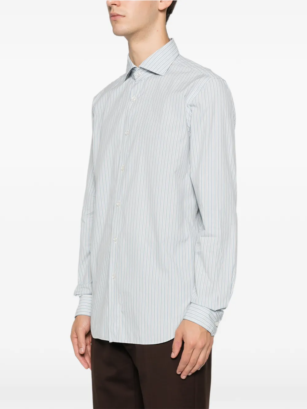  Dell'oglio Striped Buttoned Shirt - Blue 