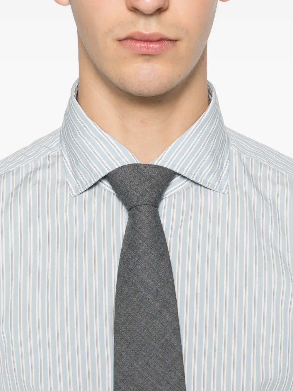 Dell'oglio Striped Buttoned Shirt In Blue