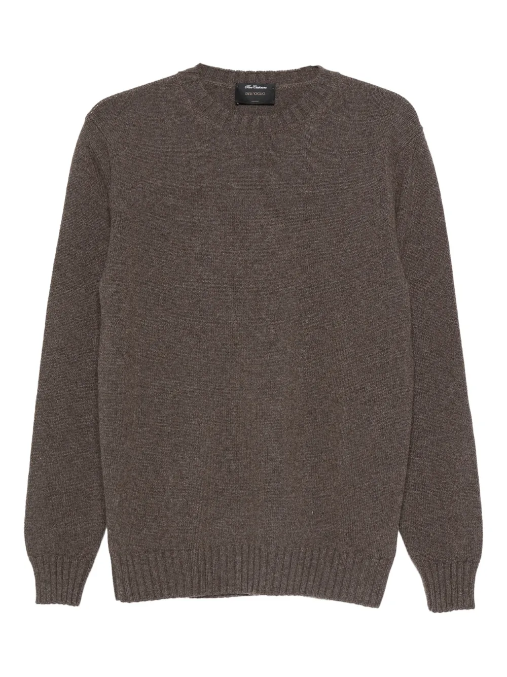 Dell'oglio suéter tejido de canalé con cuello redondo | marrón | Image 1