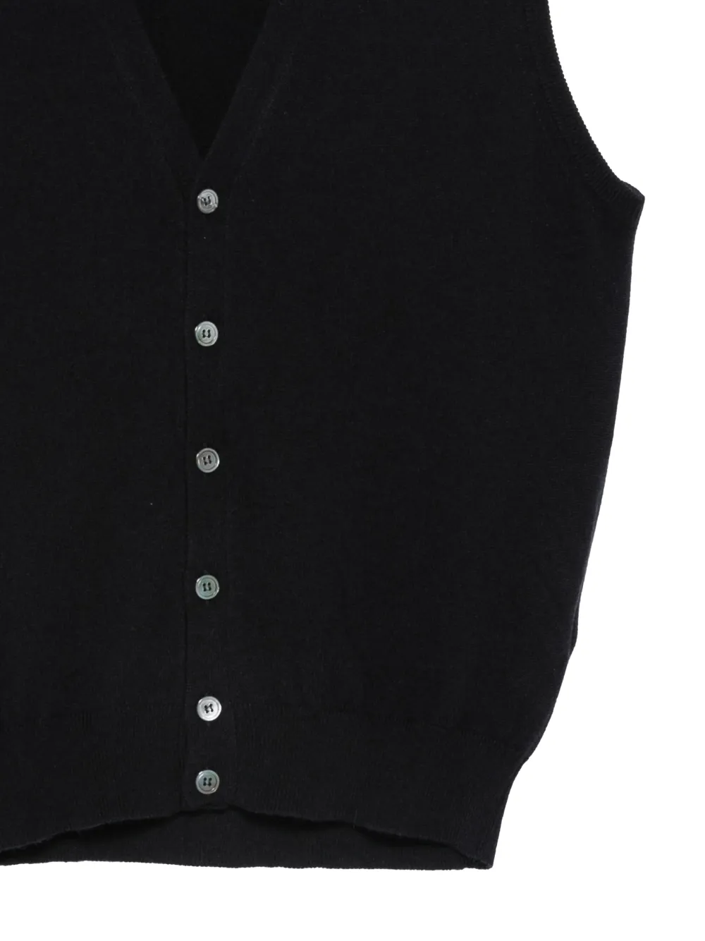 Buttoned Sleeveless Cardigan