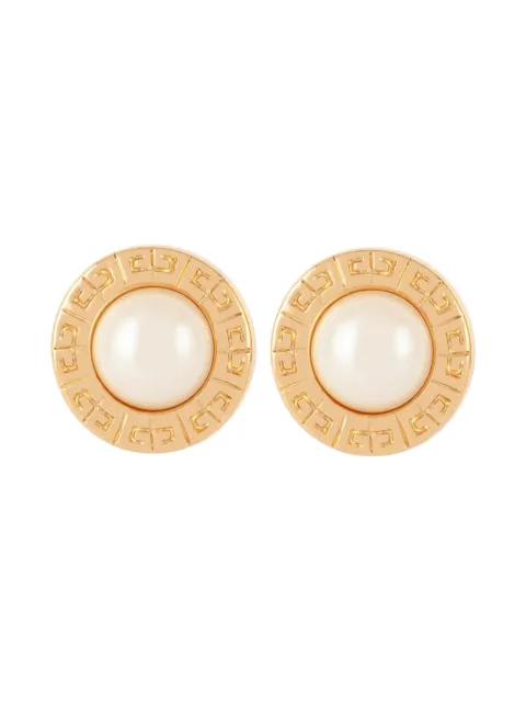 Givenchy Pre-Owned 1980s logo-engraved earrings