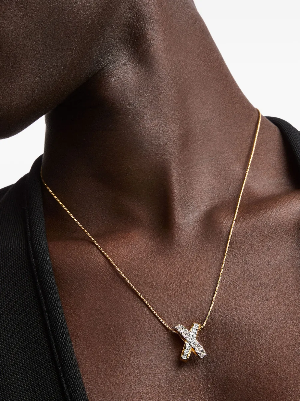 Pre-owned Nina Ricci 1990s Pendant-detail Necklace In Gold